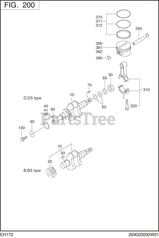 Subaru Robin EH172B02020 EH17 2