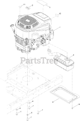 Toro 74793 (SW 5425) - Toro 54" TimeCutter Zero-Turn Mower (SN: 316000001 - 316999999) (2016) Engine and Muffler Assembly