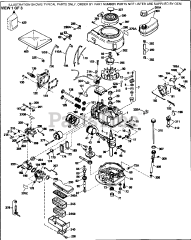 Tecumseh TVS105-56908 - Tecumseh Engine Engine Parts List #1