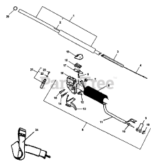 Echo PP-600 - Echo Pole Saw (Type 1) Driveshaft, Throttle, Harness