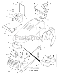 Simplicity 2690325 - Simplicity Regent Lawn Tractor, 18hp Hood, Dash &amp; Fuel Tank Group