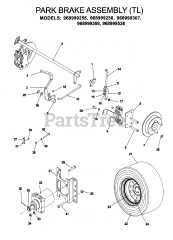 Husqvarna iZ 5223 (968999526) - Husqvarna 52" Zero-Turn Mower (2006-08) PARKING BRAKE
