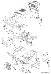 Poulan PB 1638 LT - Poulan Lawn Tractor (2006-04) Chassis