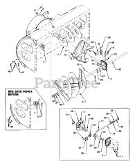 Cub Cadet 353 (190-353-100) - Cub Cadet 45" Snow Thrower Attachment att Gear Box/Spiral Assembly
