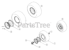 Cub Cadet LT 1045 (13BP11CH756) - Cub Cadet 46" Lawn Tractor (2007 & Before) Wheels, Ball Bearings