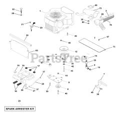 Husqvarna GTH 250 (954140104-B) - Husqvarna Garden Tractor (2000-03) Engine