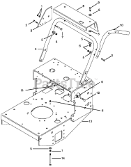 Gravely 988084 - Gravely Pro 300 Walk-Behind Mower Power Unit, 20hp Kohler (SN: 000101 & Above) Frame