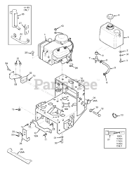 Scag SWZ-19KAI - Scag Walk-Behind Mower, 19hp Kawasaki (SN: B3200001 - B3299999) Engine Deck - Manual Start