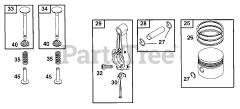 Briggs & Stratton 90202-0101-01 - Briggs & Stratton Horizontal Engine Piston Grp