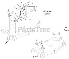 Gravely 992106 (PM 260Z) - Gravely Pro-Master 60" Zero-Turn Mower, 26hp Kawasaki (SN: 000101 - 000500) Mounting Brackets