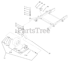 Toro 74232 (Z 257) - Toro 72" Z Master Zero-Turn Mower, Side-Discharge Deck (SN: 230000001 - 230006000) (2003) Caster and Wheel Assembly