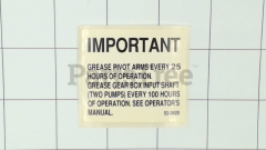 Toro E213243 Grease Decal - image 1