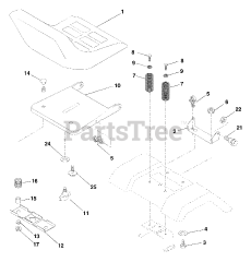 Poulan Pro PR 1842ST D - Poulan Pro Lawn Tractor (2002) Seat Assembly