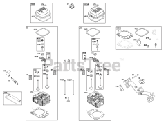 Briggs & Stratton 355447-0120-01 - Briggs & Stratton Horizontal Engine Cylinder Head Group