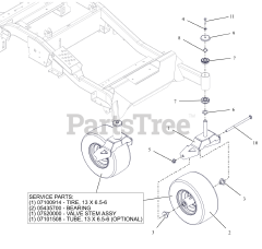 Ariens 991163 - Ariens Apex 60" Zero-Turn Mower, 24hp Kawasaki FR (SN: 200000 & Above) Front Caster Wheels