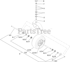Toro 74923 TE (6000) - Toro 132cm Z Master Zero-Turn Mower, Side-Discharge Deck (SN: 290000001 - 290999999) (2009) Caster Wheel and Fork Assembly