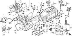 Honda GD410 VAA (GPA) - Honda Engine, Made in Japan (SN: GPA-1000001 - GPA-1021879) FUEL TANK (1)