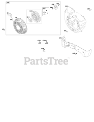 Briggs & Stratton 25T237-0330-H7 - Briggs & Stratton Horizontal Engine Blower Housing Group