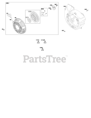 Briggs & Stratton 25T237-0319-H1 - Briggs & Stratton Horizontal Engine Blower Housing Group