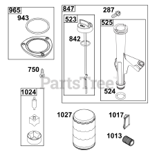 Briggs & Stratton 44U677-0016-B5 - Briggs & Stratton Vertical Engine Lubrication Group