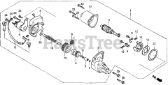 Honda GX270 QAE (GCAB) - Honda Engine, Made in Japan (SN: GCAB-1000001 - GCAB-1999999) STARTER MOTOR