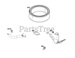 Briggs & Stratton 38E347-0014-B5 - Briggs & Stratton Horizontal Engine Air Cleaner Group