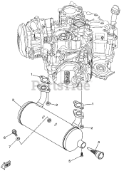 Gravely 08201322 - Gravely MX825v Yamaha Replacement Engine Body Fitting