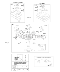 Briggs & Stratton 95202-0100-E1 - Briggs & Stratton Horizontal Engine Carburetor, Carburetor Overhaul Kit, Fuel Supply
