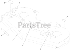 Toro 72523 - Toro 60" GrandStand Multi-Force Stand-On Mower (SN: 411600000 - 999999999) Deck Decal Assembly No. 139-8101