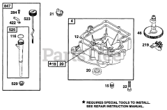 Briggs & Stratton 254707-0127-01 - Briggs & Stratton Vertical Engine Oil Fill, Sump