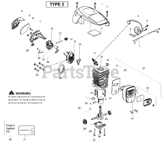 Poulan Pro PP 3516 - Poulan Pro Chainsaw, Type 2 (2006-12) Engine - Type 2