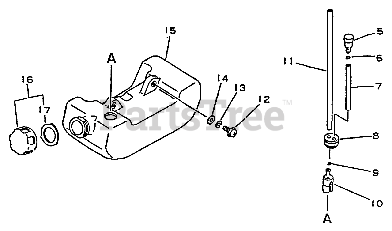Echo GT1100 Echo String Trimmer (SN 001001 077000) Fuel System