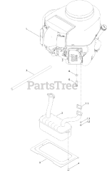 Toro 74776 (MX 5025) - Toro 50" TimeCutter Zero-Turn Mower (SN: 400000000 - 401070523) Engine and Muffler Assembly