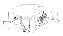 Toro 72062 (264-6) - Toro Yard Tractor (SN: 059000001 - 059000227) (1995) Engine Controls (kohler Engine Cv14s-Ps1472)
