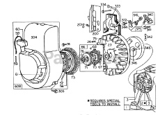 Toro 58013 - Toro 26" Tiller (SN: 004000001 - 004999999) (1974) Rewind Starter Assembly