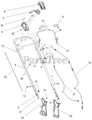 Ariens 911181 (LMSP) - Ariens Razor 21" Self-Propelled Walk-Behind Mower (SN: 000101 - 020742) Handlebar And Controls