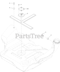 Toro 77287 (2000) - Toro 60" Z Master Zero-Turn Mower (SN: 411581734 - 411999999) Fuel Tank Assembly No. 126-4724
