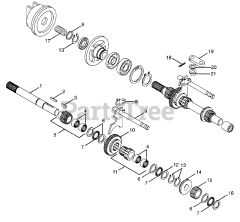 Gravely 987068 - Gravely Lawn Tractor, 18hp Kohler, With Hydraulic Lift (SN: 000101 & Above) NUMBER ONE SHAFT - FORWARD CLUTCH - 066, 067, 068, 069 - G SERIES