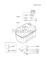 Kawasaki FA210R-JS00 - Kawasaki Engine FUEL-TANK/FUEL-VALVE