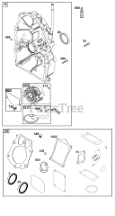 Briggs & Stratton 61A277-0101-J1 - Briggs & Stratton Horizontal Engine Crankcase Cover/Sump Group