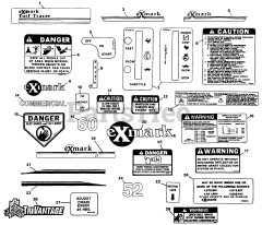 Exmark TT-20KO - Exmark Turf Tracer Hydro Walk-Behind Mower, 20hp Kohler (SN: 080000 - 089999) (1993) Decals
