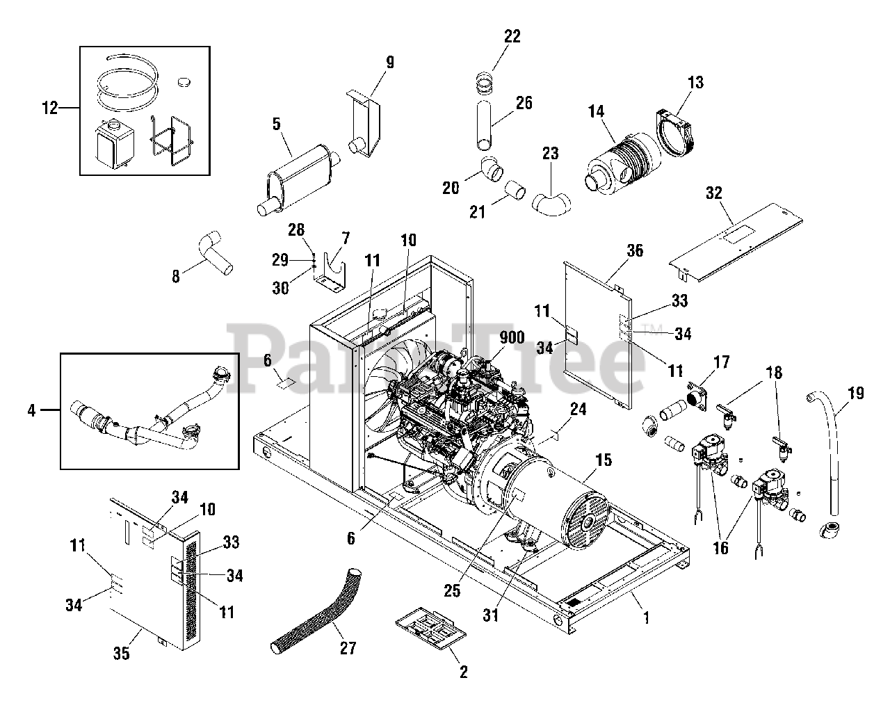 General Electric 076052-01 - GE 48kW Liquid Cooled Home Standby Generator Main Unit (312925GE)