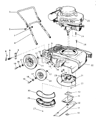 Lawn-Boy 3001 - Lawn-Boy Walk-Behind Mower (SN: 700000001 - 799999999) (1967) Model 3001-3002 Special Mower