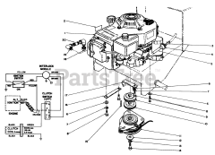 Toro 30114 - Toro ProLine Walk-Behind Mower, Gear Drive, 14hp (SN: 000000001 - 000999999) (1990) Engine Assembly