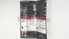 Snapper Pro 1734207 Decal, Operator Instructions Back