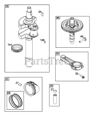 Briggs & Stratton 389575-0006-E1 - Briggs & Stratton Vertical Engine Crankshaft Group