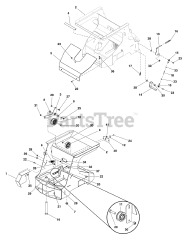 Lesco LSG 2000 V - Lesco Stand-On Spreader Main Frame Group S/N: 30000004145 and Below