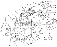 Exmark EXS-18KO - Exmark Explorer Zero-Turn Mower, 18hp Kohler (SN: 080000 - 089999) (1993) Grass Catcher