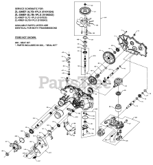 Snapper Pro S 50X (5900502) - Snapper Pro S50X Series 48" Zero-Turn Mower, 24hp Briggs & Stratton Transmission SERVICE PARTS