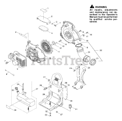 Poulan Pro BP 400 - Poulan Pro Backpack Blower Blower Assembly
